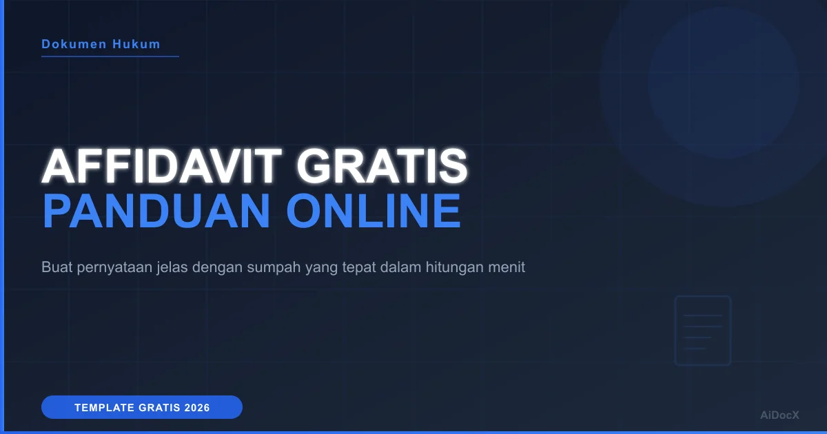 Template Affidavit Gratis dan Panduan Generator Online untuk 2026