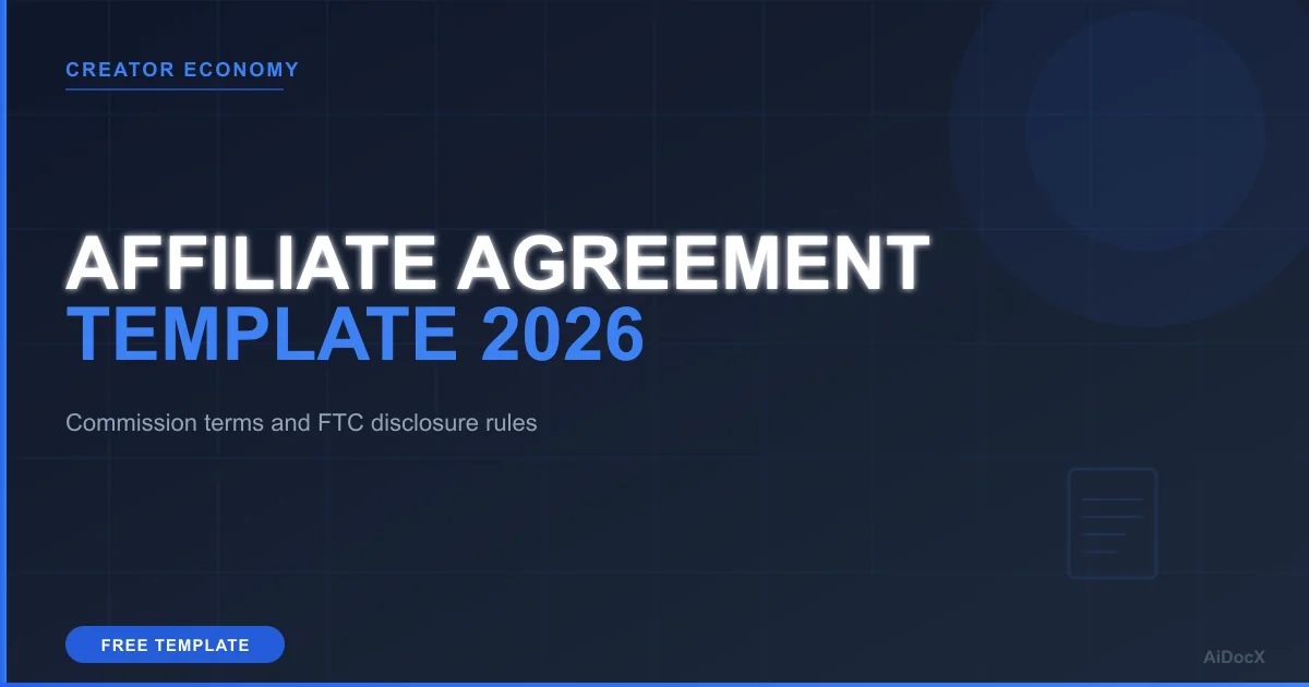 Affiliate Agreement Template (2026): Protect Your Business When Paying Commissions