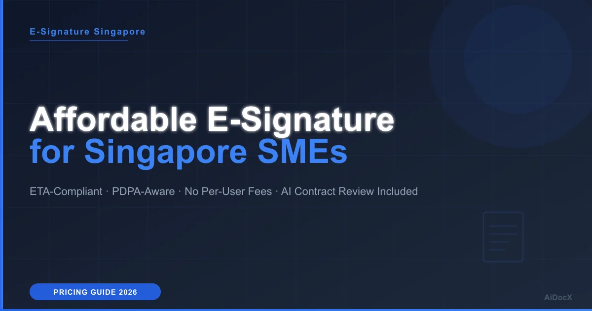 Best Affordable Electronic Signature Software for SMEs in Singapore (2026)