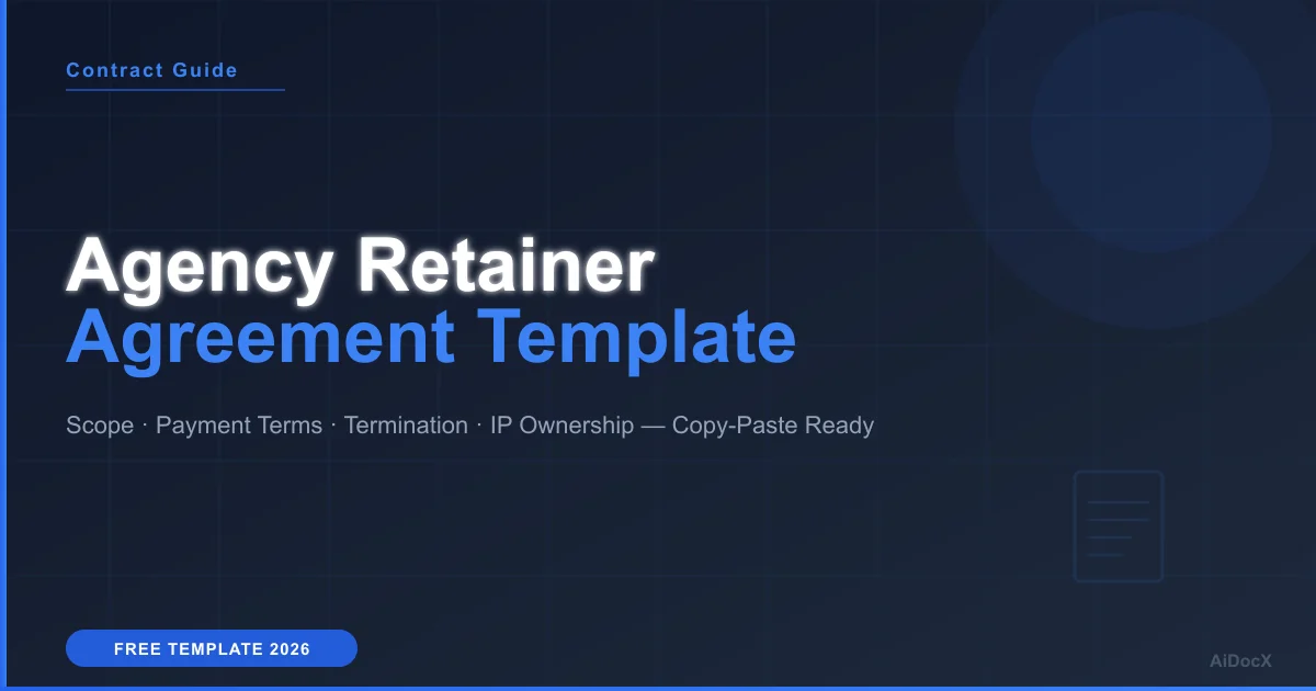 Agency Retainer Agreement Template: Protect Your Digital Marketing Revenue (2026)