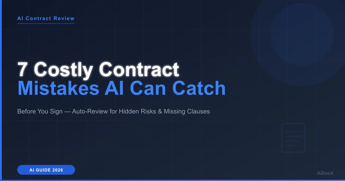 7 Costly Contract Mistakes AI Can Catch Before You Sign (2026)