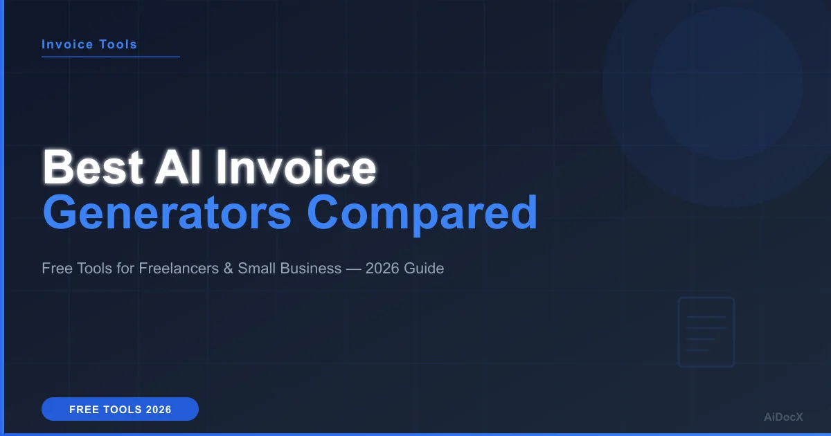 Best AI Invoice Generators for Small Business — Free Tools Compared (2026)