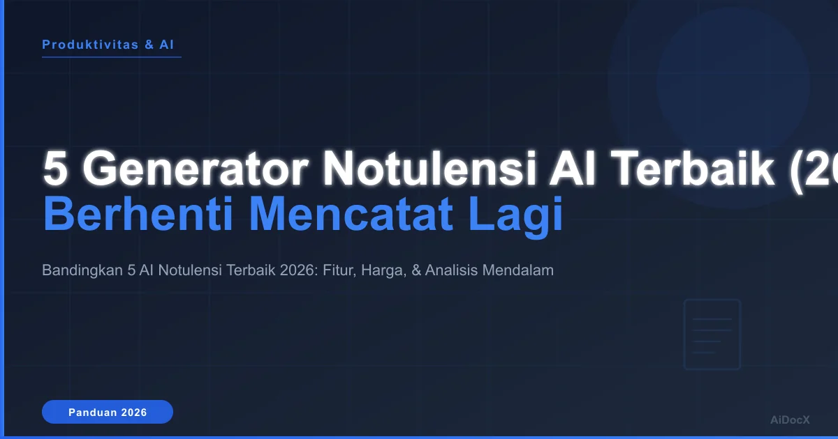 5 Generator Notulensi Rapat AI Terbaik (2026): Berhenti Mencatat Lagi
