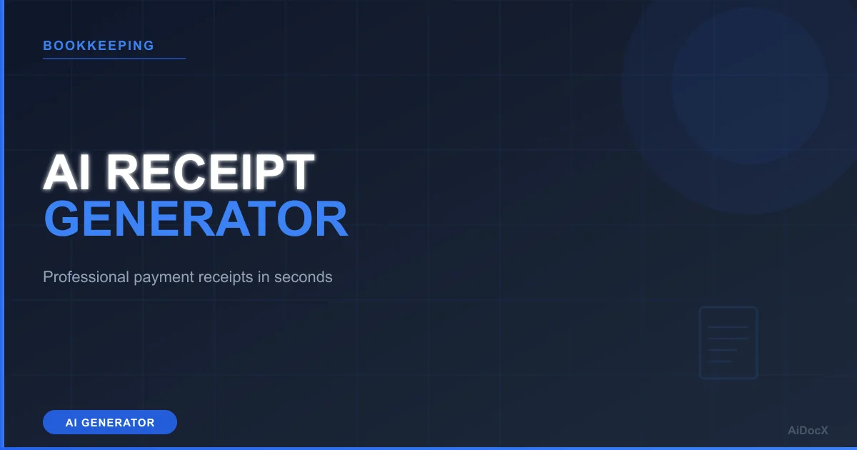 AI Receipt Generator (2026): Create Professional Payment Receipts in Seconds