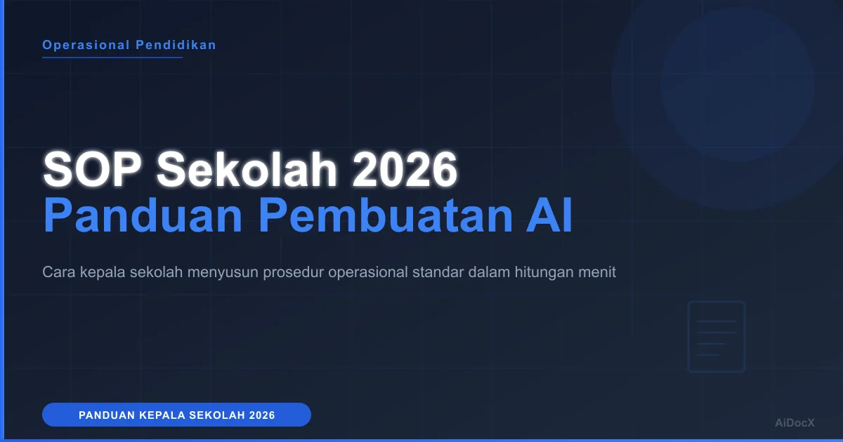 SOP Sekolah Esensial untuk 2026: Otomasi dengan AI