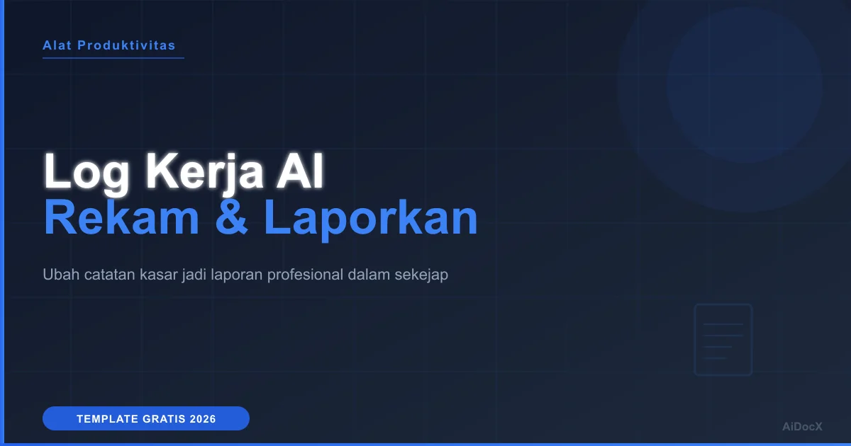 Generator Log Kerja AI 2026: Tinggalkan Pekerjaan Rutin