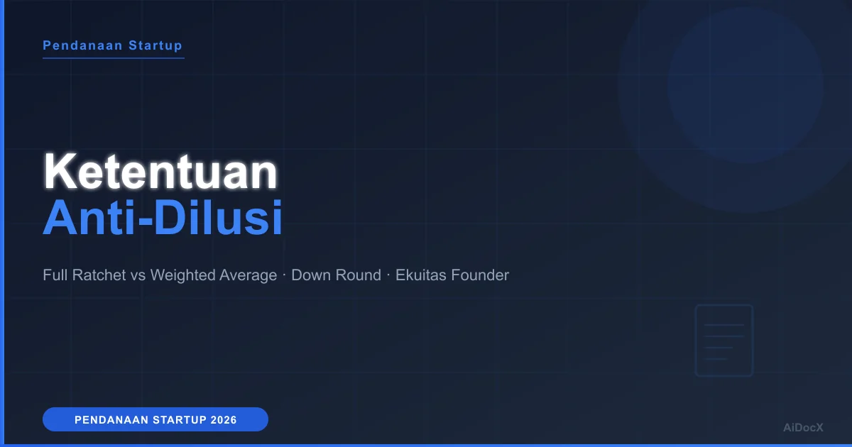 Klausul Anti-Dilusi: Panduan yang Wajib Dipahami Founder (2026)