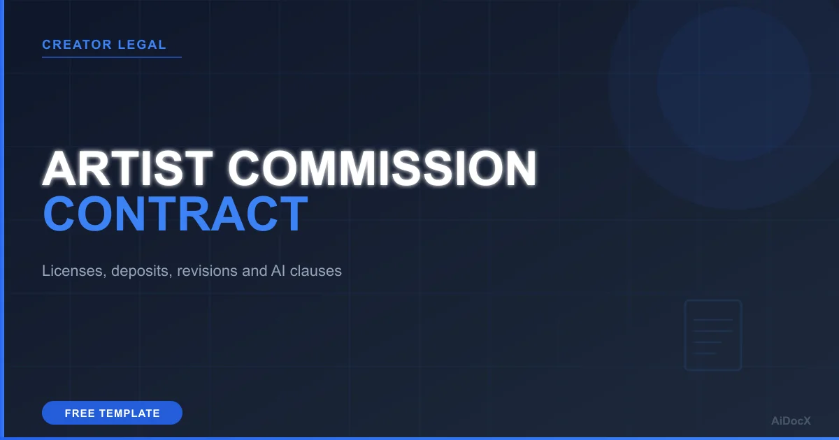 Artist Commission Contract Template (2026): Free Template + Guide