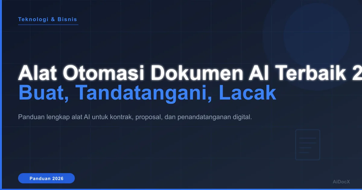 8 Alat Otomasi Dokumen AI Terbaik di 2026: Buat, Tandatangani, dan Lacak Dokumen dengan AI