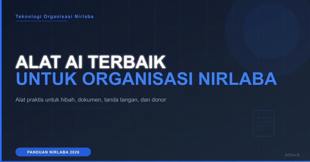 Alat AI Terbaik untuk Organisasi Nirlaba pada 2026: Panduan Praktis