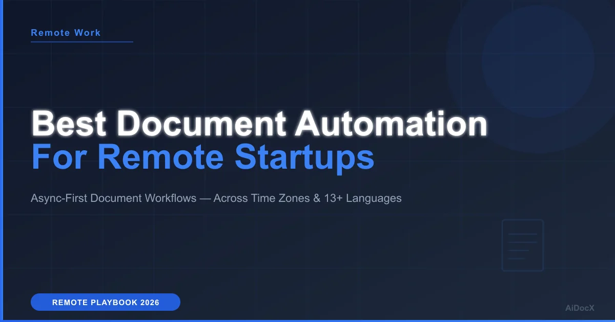 Best Document Automation Tools for Remote Startups (2026)