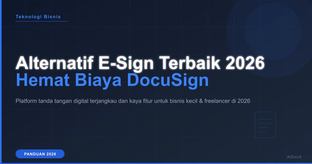 Alternatif DocuSign Terbaik untuk Bisnis Kecil 2026