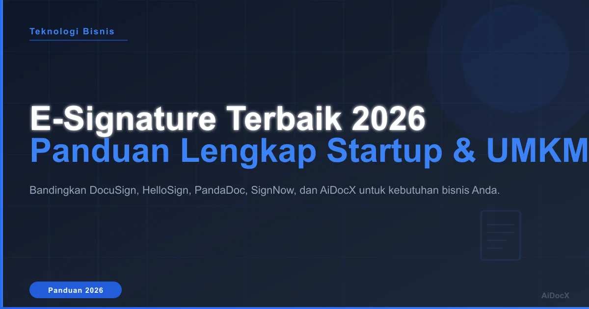 Perangkat Lunak E-Signature Terbaik untuk Startup dan UMKM di 2026