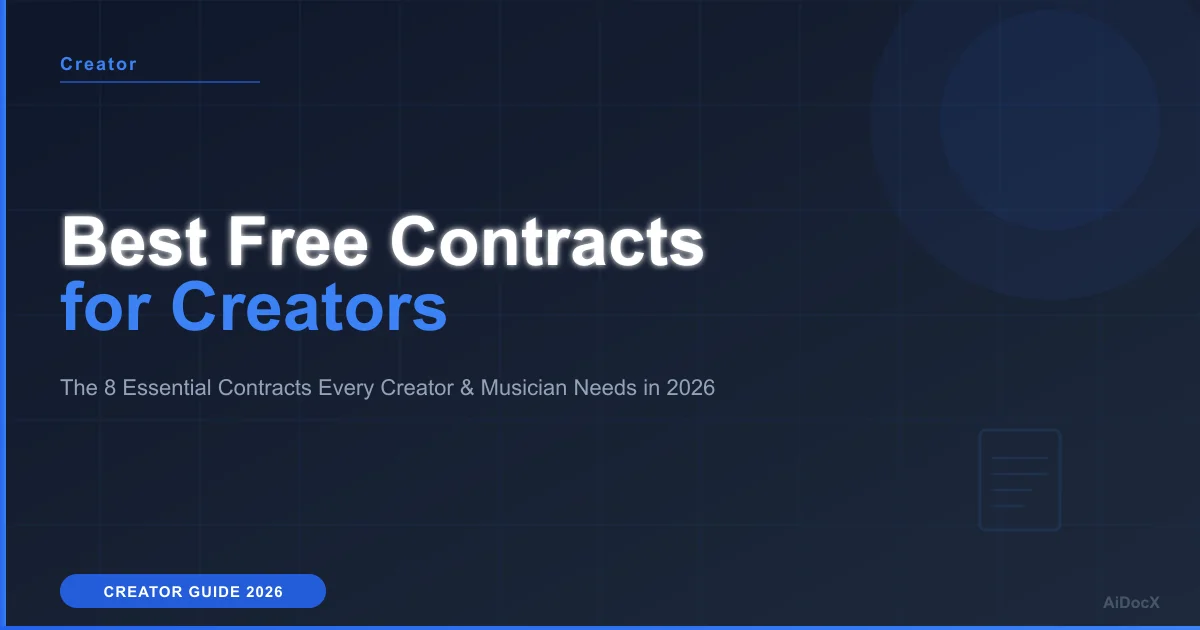 Os Melhores Modelos de Contrato Gratuitos Que Todo Criador de Conteúdo e Músico Precisa (2026)