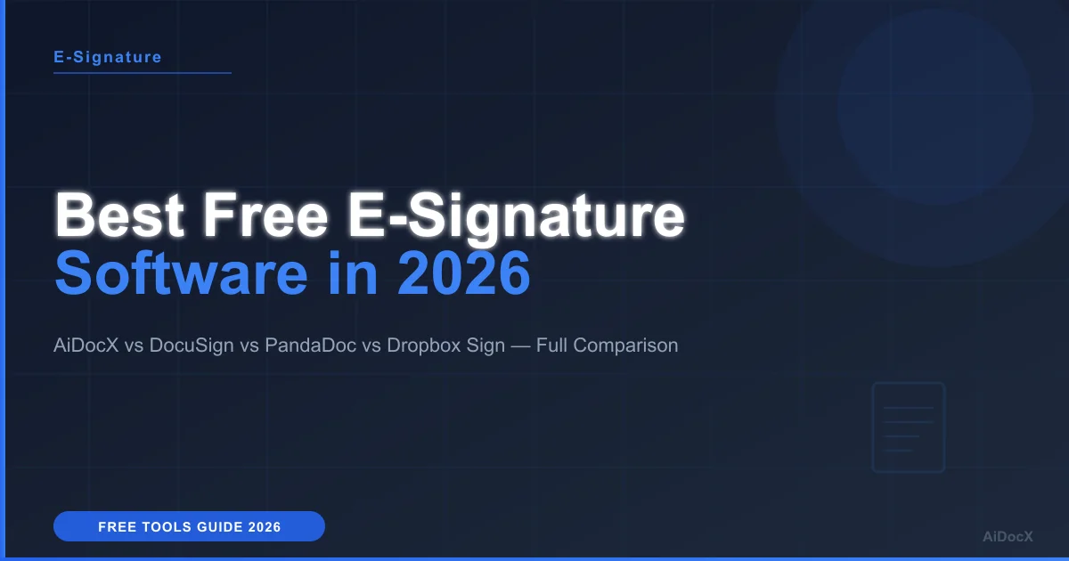 Best Free E-Signature Software in 2026: Sign Documents Online Without Paying
