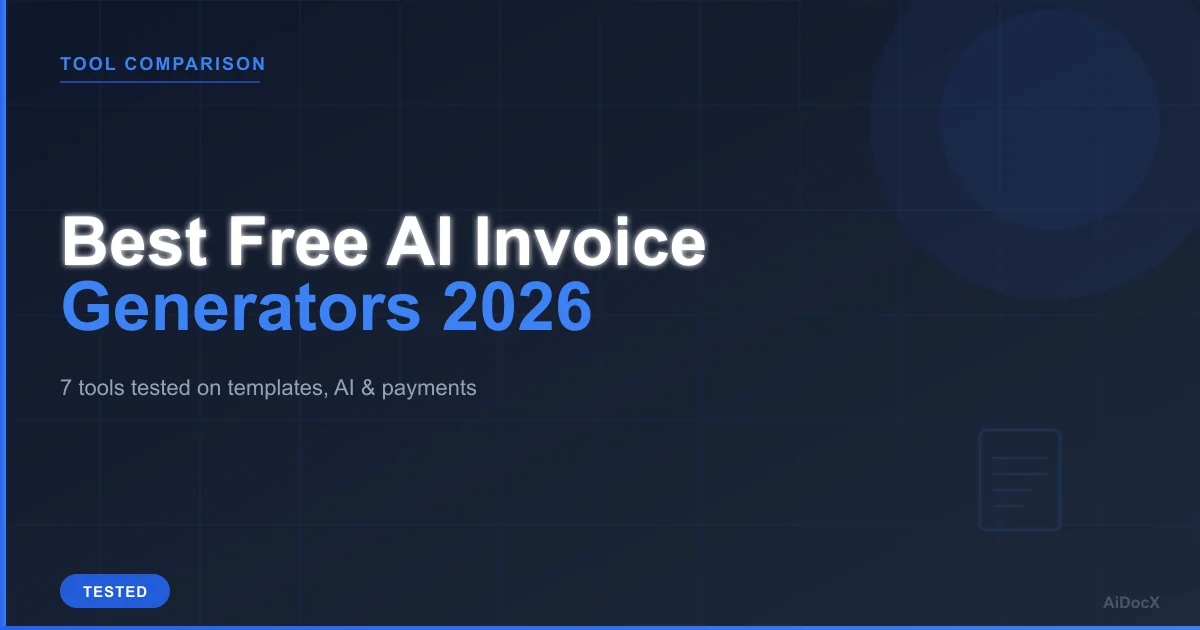 7 Best Free AI Invoice Generators (2026): Tested & Compared