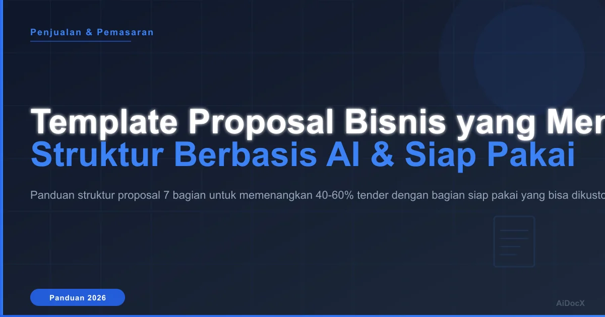 Template Proposal Bisnis yang Menang: Struktur Berbasis AI dan Bagian Siap Pakai (2026)