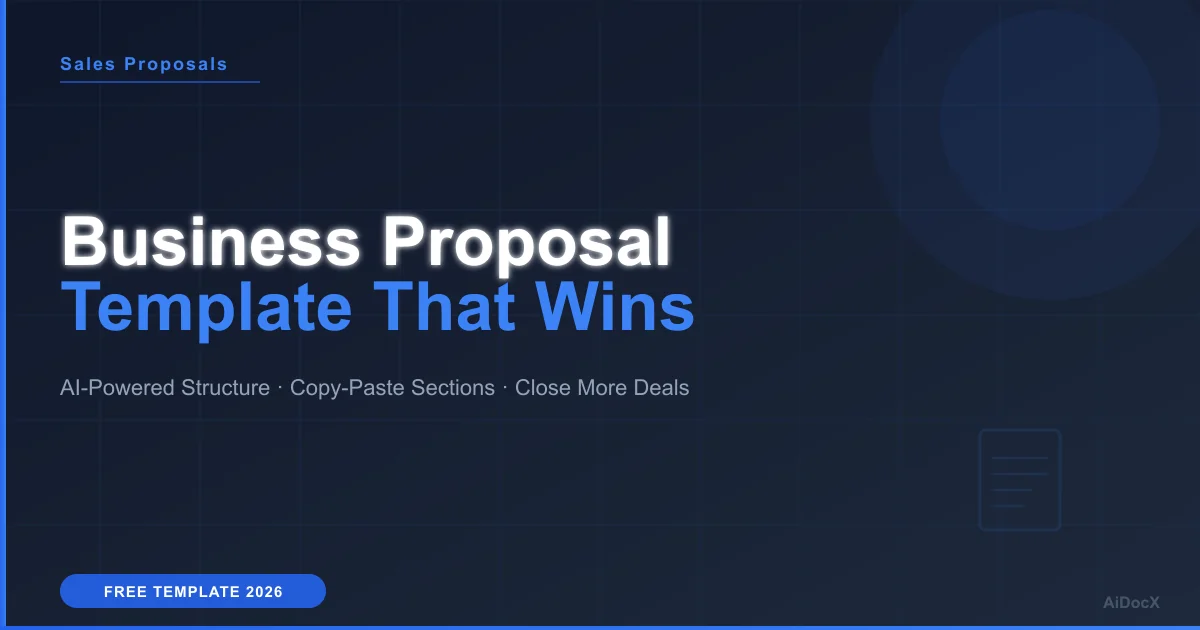 Business Proposal Template That Wins Clients: AI-Powered Structure and Copy-Paste Sections (2026)