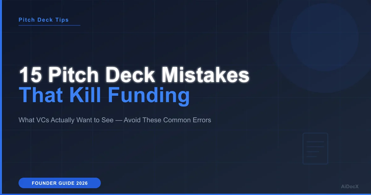 15 Common Pitch Deck Mistakes That Kill Funding Rounds (2026)