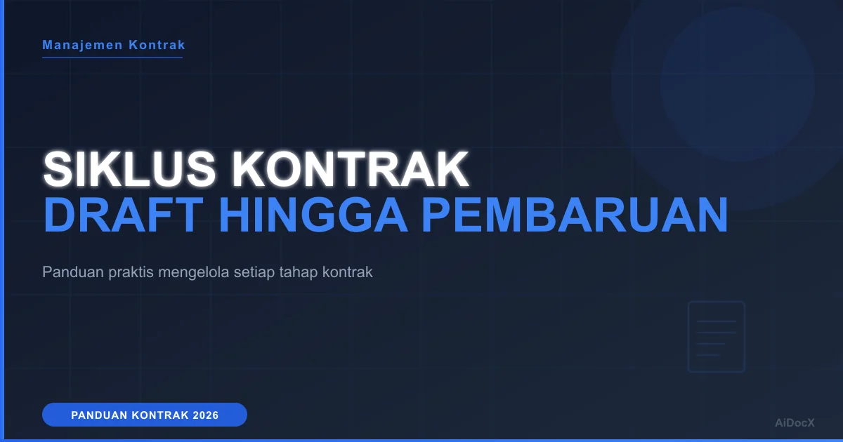 Siklus Manajemen Kontrak: Panduan Praktis 2026