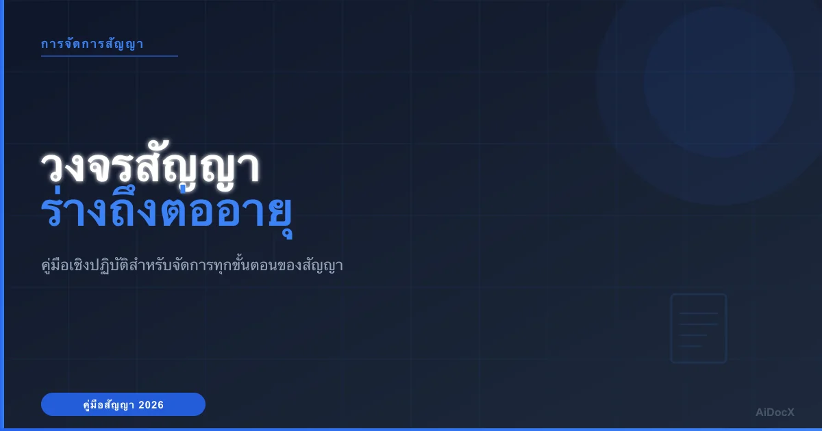 วงจรการจัดการสัญญา: คู่มือเชิงปฏิบัติสำหรับปี 2026