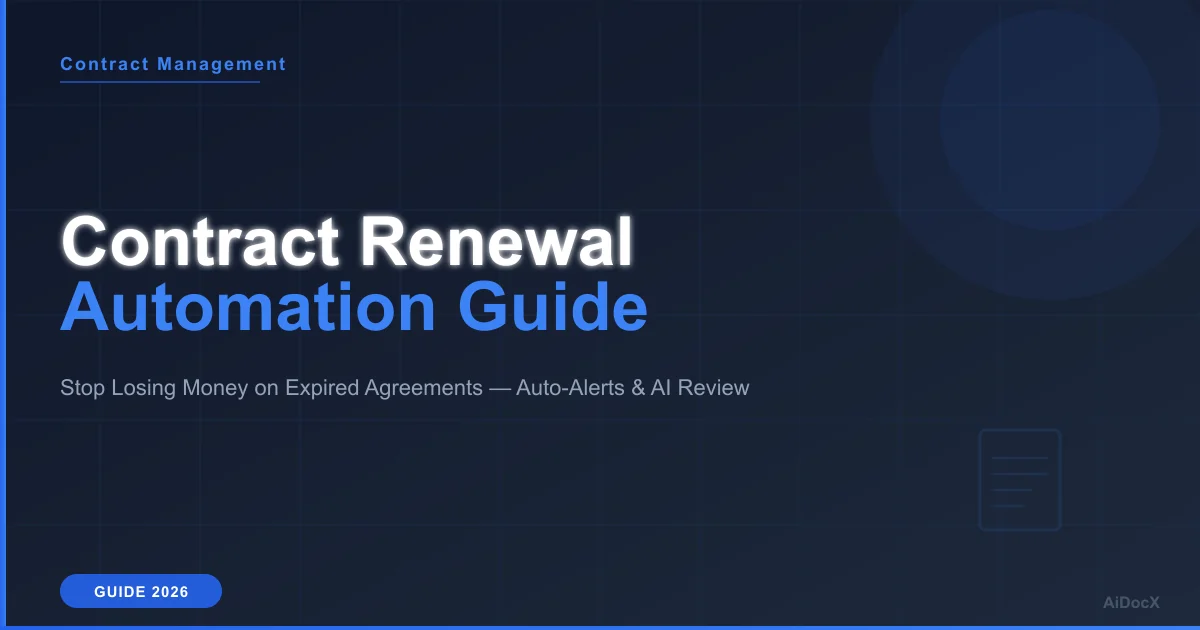 Contract Renewal Automation: How to Stop Losing Money on Expired Agreements (2026)