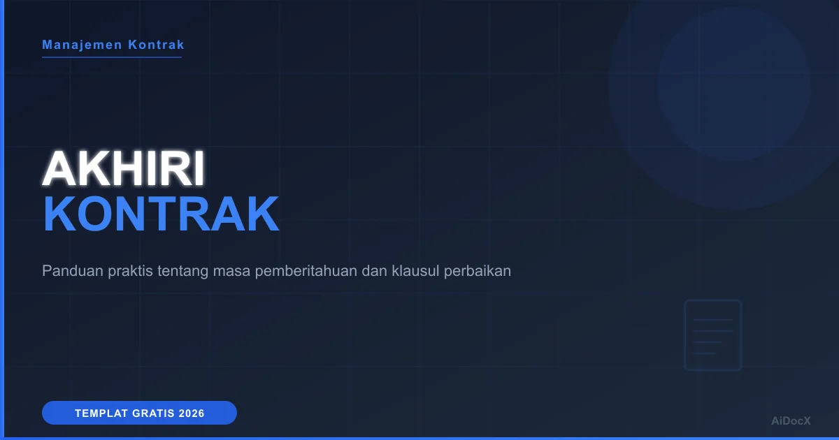 Templat Surat Pengakhiran Kontrak untuk 2026