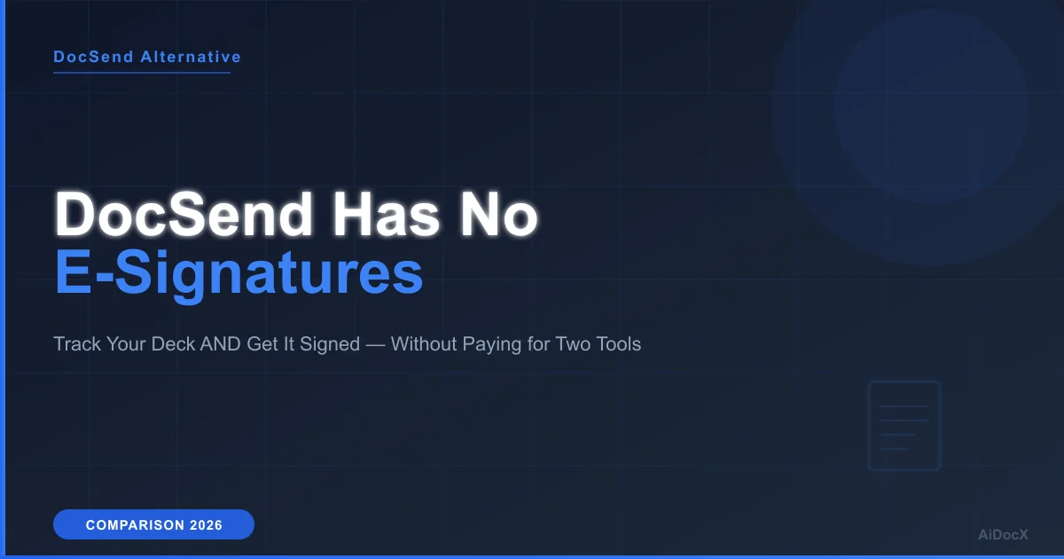 DocSend Has No E-Signatures — Here's What Founders Actually Use Instead