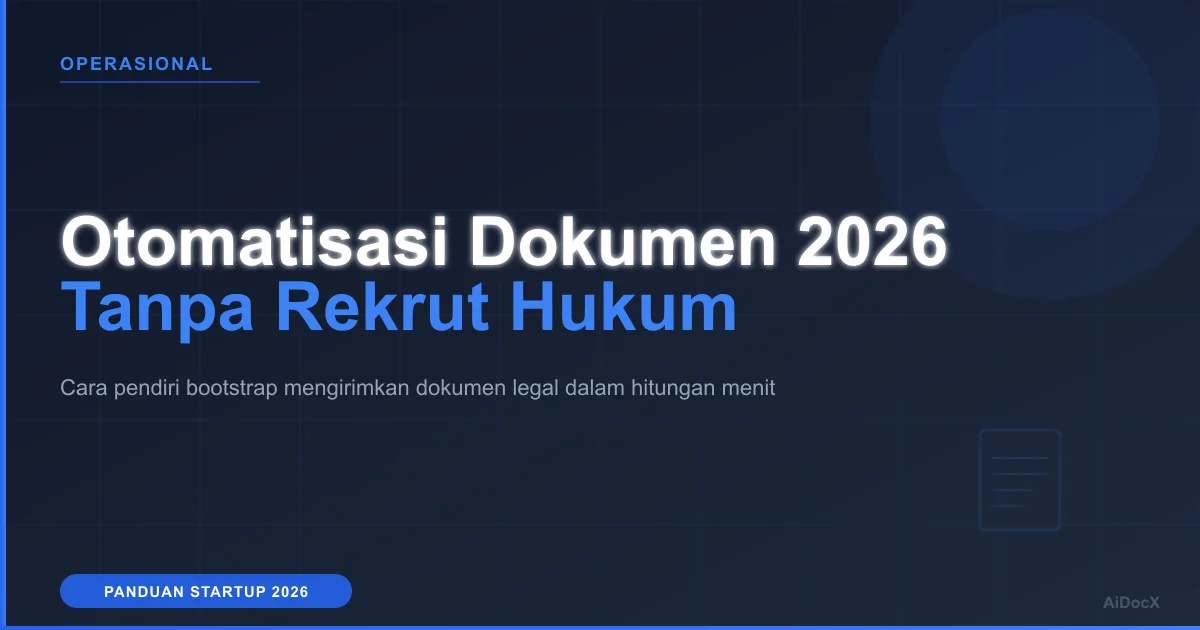 Otomatisasi Dokumen untuk Startup Bootstrap: Lakukan Lebih Banyak Tanpa Merekrut di 2026