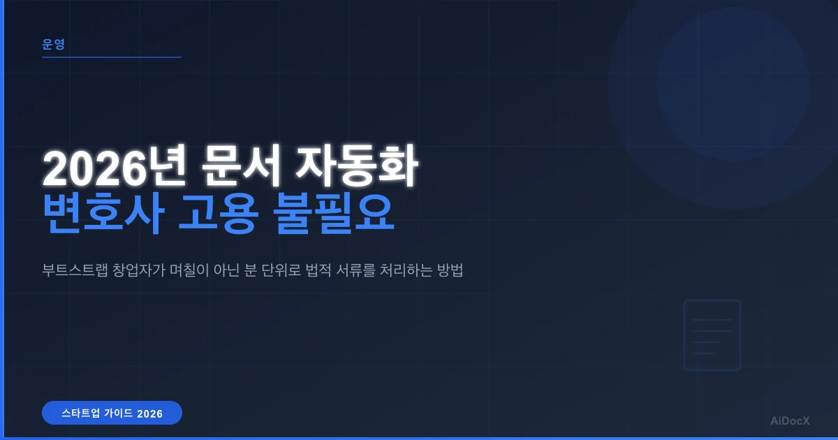 부트스트랩 스타트업의 문서 자동화 2026: 채용 없이 더 많은 일 처리하기
