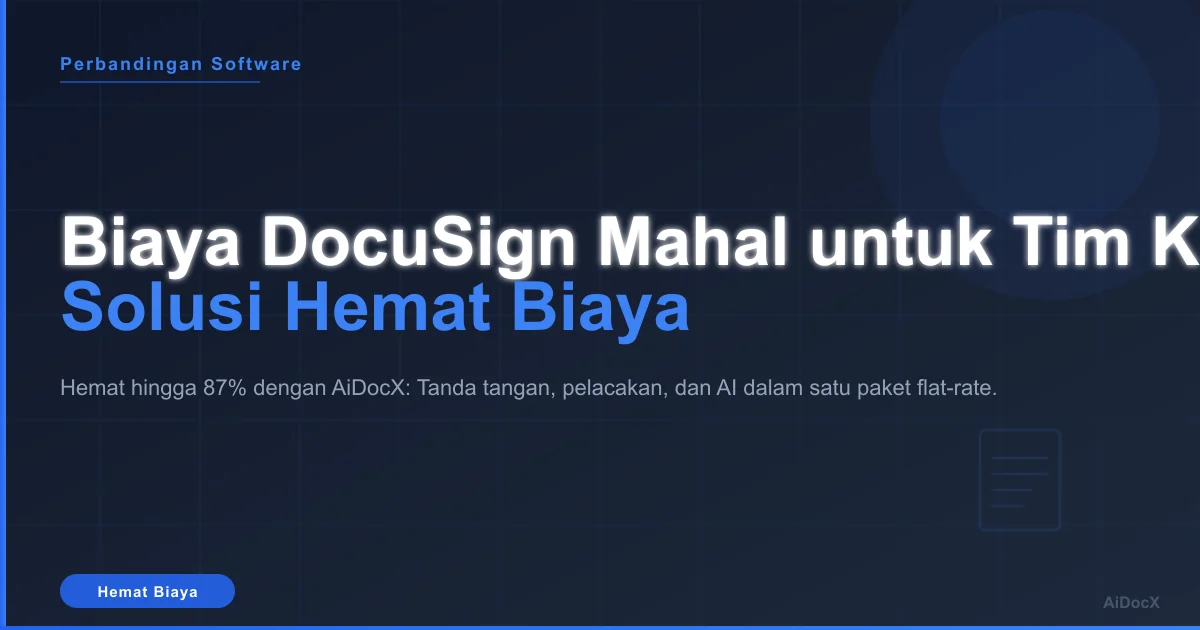 Biaya DocuSign $65/Bulan untuk Tim Kecil — Ini Alternatif yang Saya Gunakan