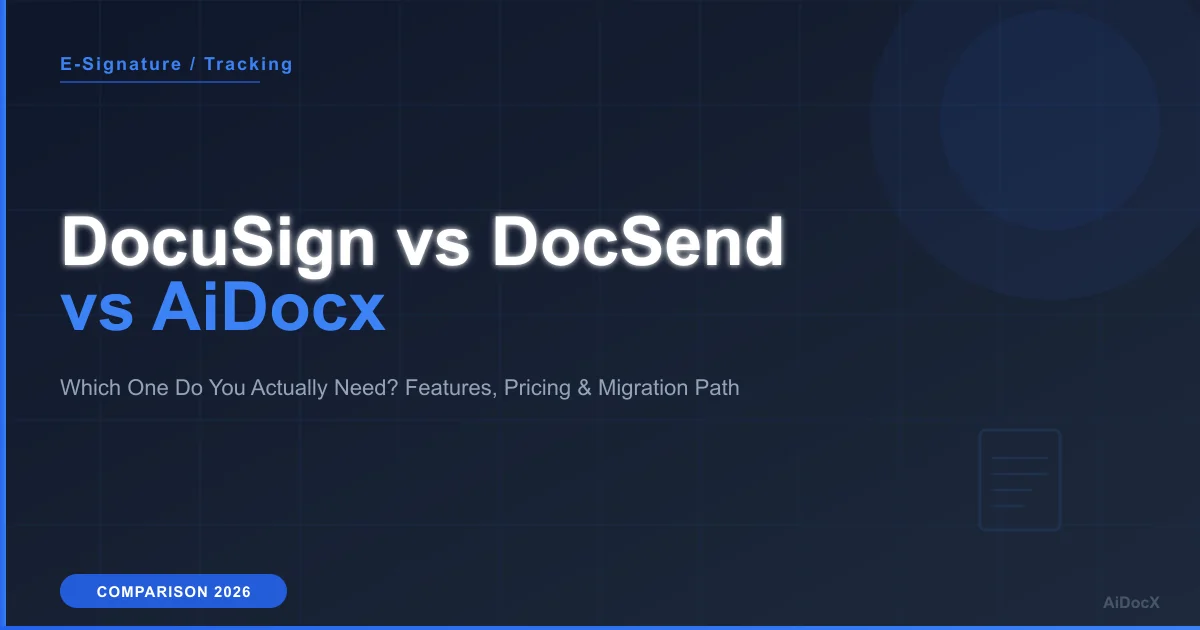 DocuSign vs DocSend vs AiDocx (2026): Which One Do You Actually Need?