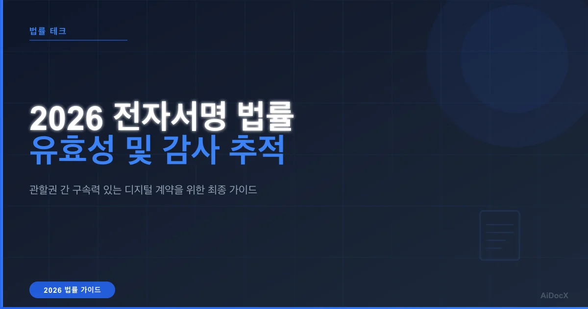 2026년 전자서명의 법적 효력: 실무 가이드