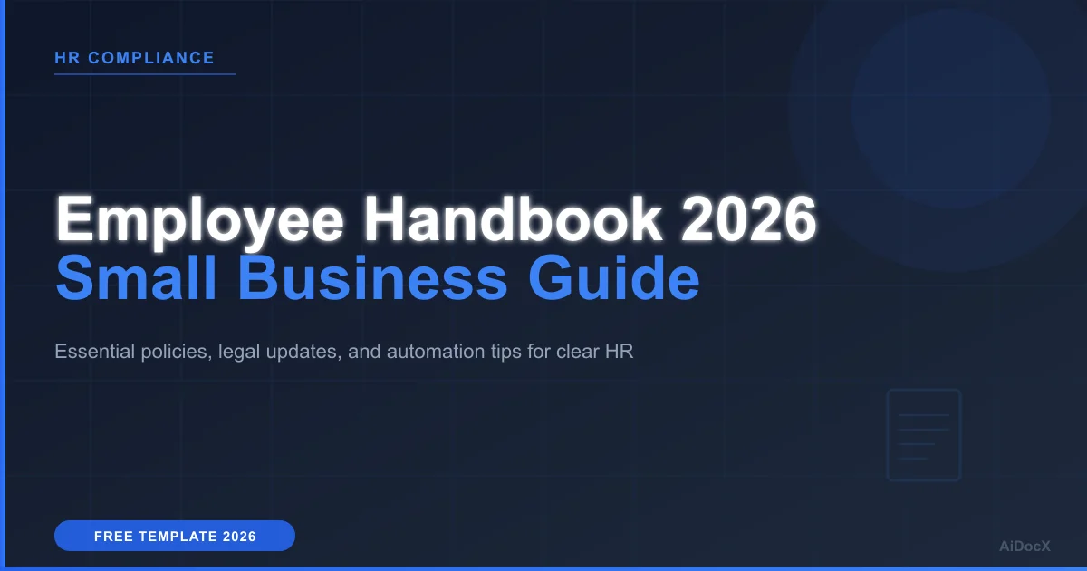 Employee Handbook Template 2026: Clear & Legally Sound