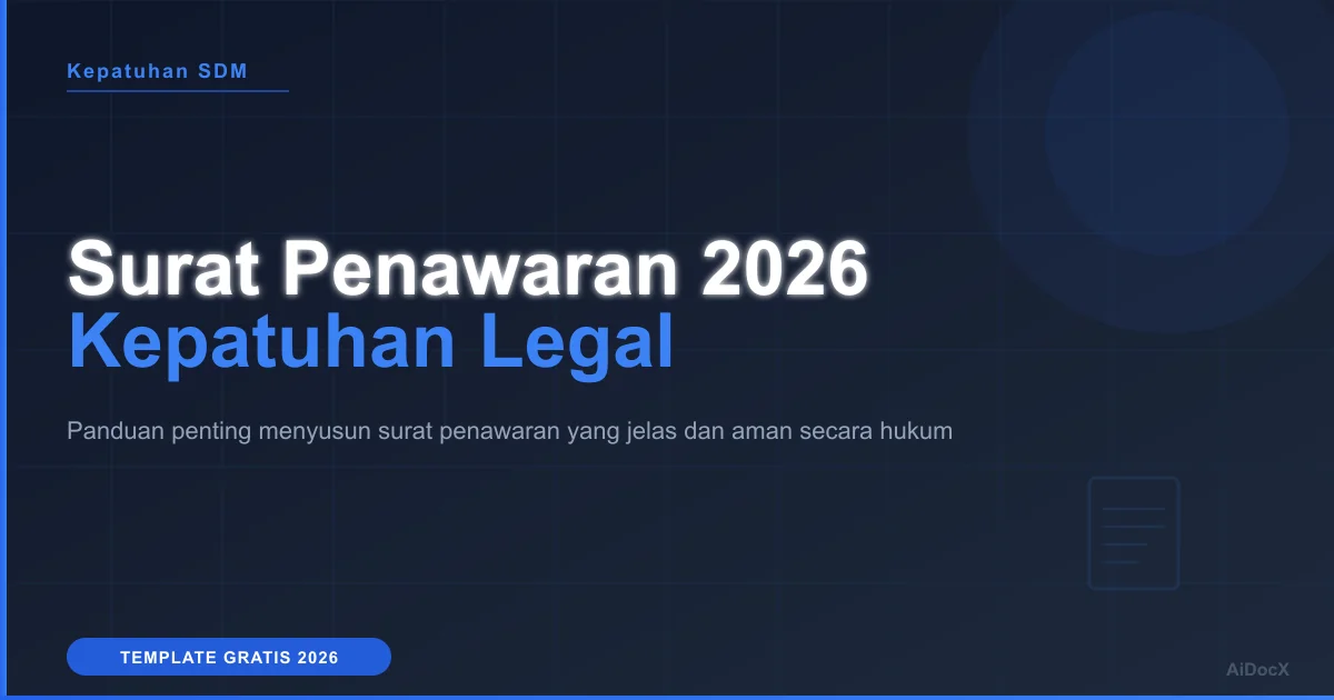 Template Surat Penawaran Kerja Karyawan 2026: Jelas, Patuh Hukum, dan Aman Secara Legal