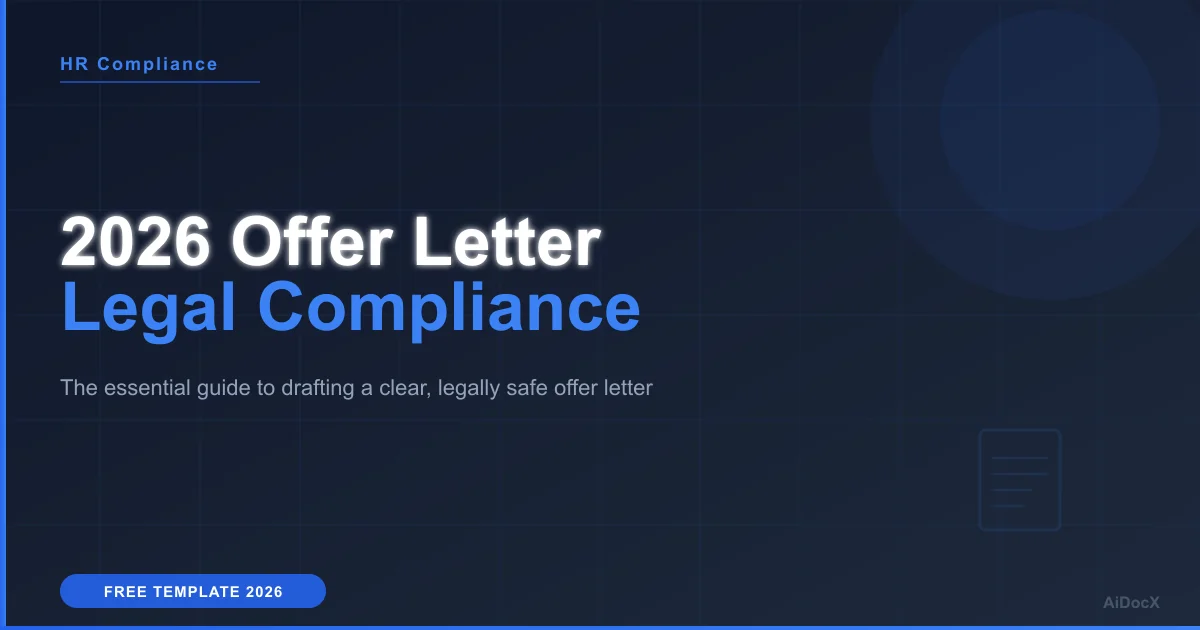 Employee Offer Letter Template 2026: Clear, Compliant, Legal-Safe