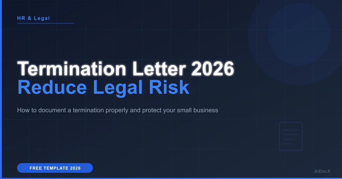 Employee Termination Letter Template 2026: Reduce Wrongful-Termination Risk