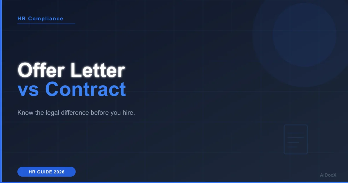 Employment Contract vs Offer Letter: Key Differences in 2026
