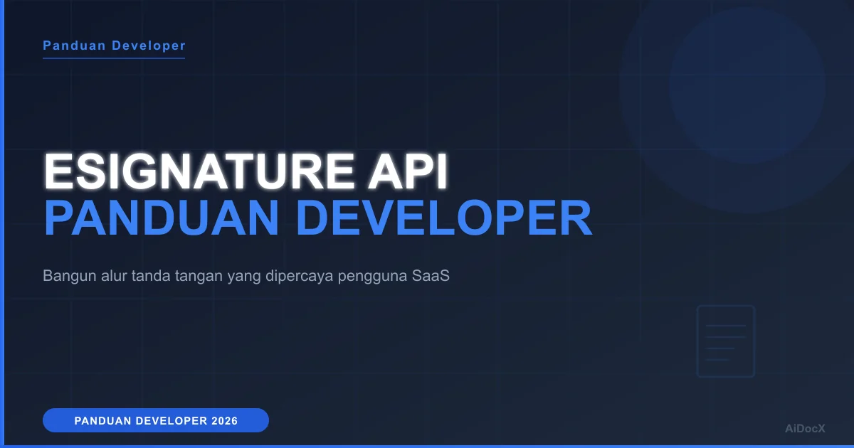 eSignature API untuk Developer pada 2026: Panduan Praktis