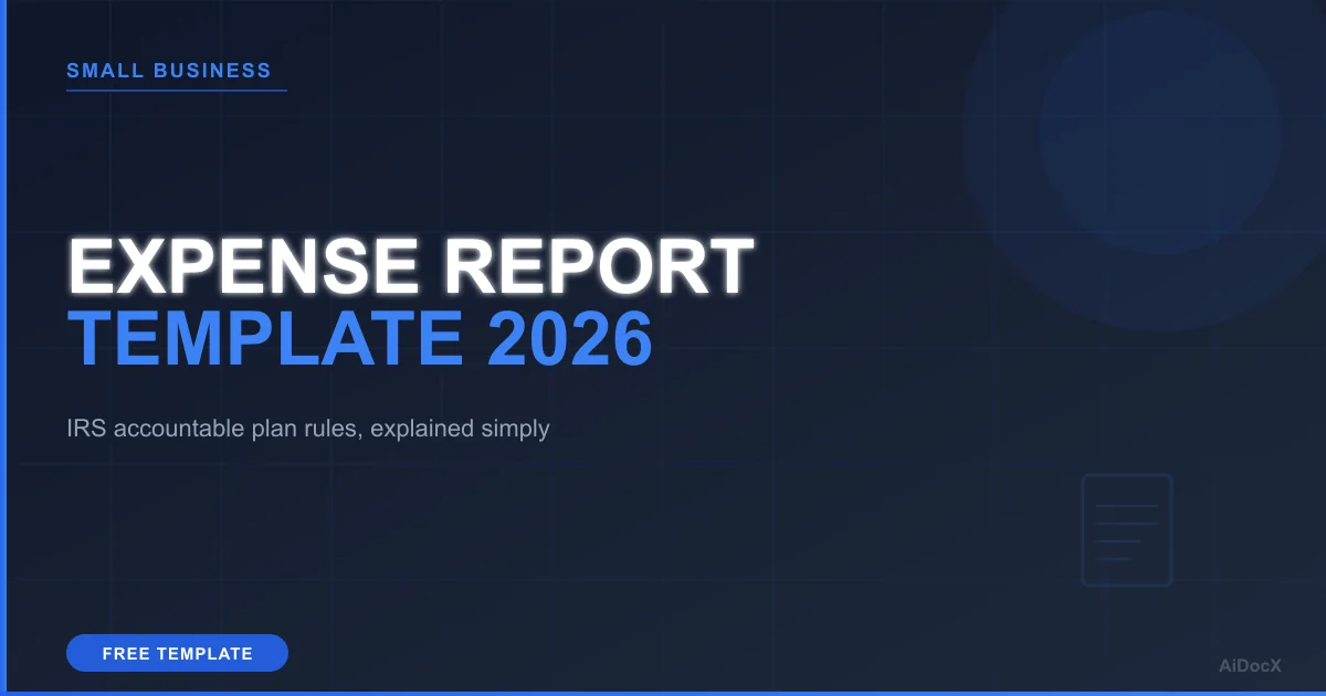 Expense Report Template (2026): Free Generator for Small Business & Freelancers