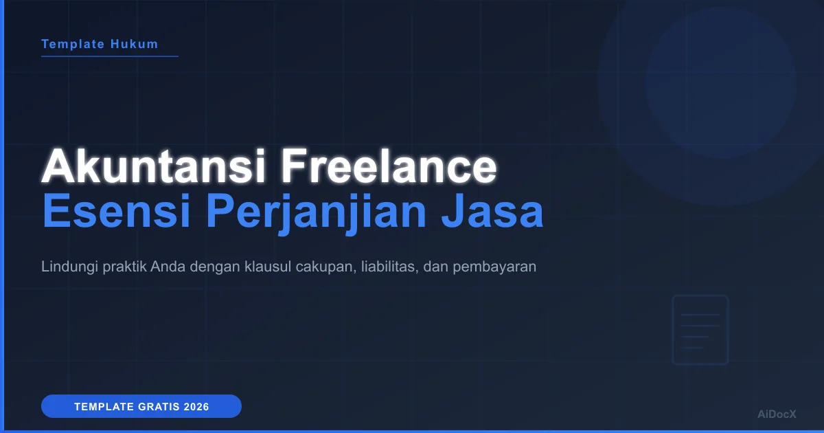 Esensi Perjanjian Jasa Akuntan Freelance 2026