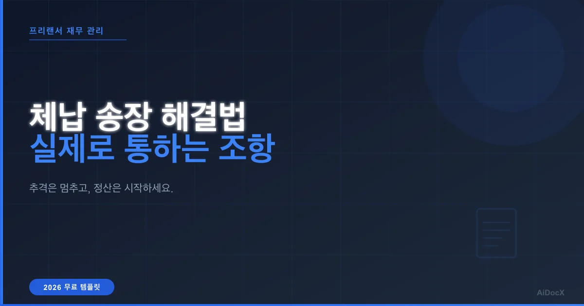 프리랜서 클라이언트, 체납 송장 정산하는 법 (2026)