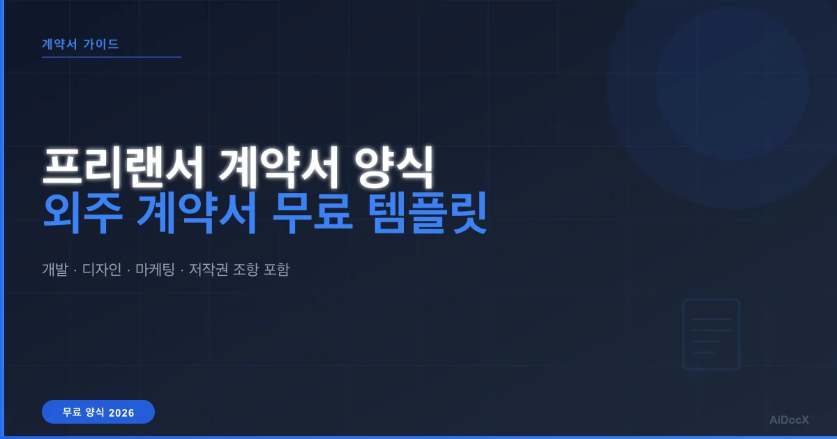 Mẫu Hợp Đồng Freelancer / Dịch Vụ Thuê Ngoài Miễn Phí 2026: Điều Khoản Bảo Vệ Cả Hai Bên