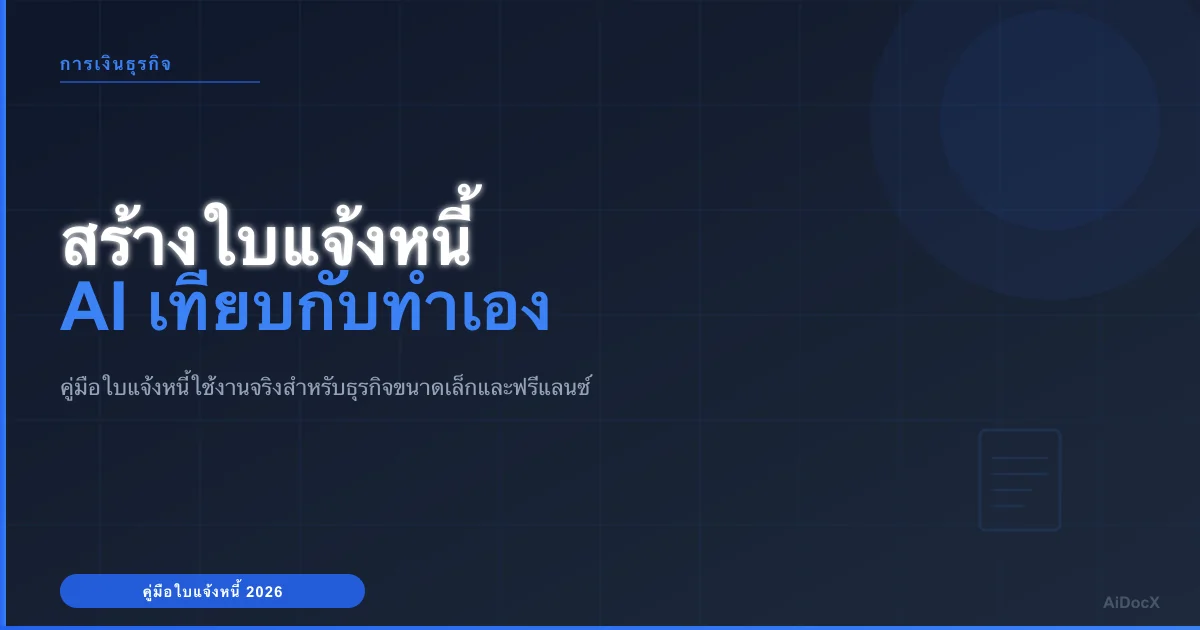 วิธีสร้างใบแจ้งหนี้: วิธีทำเองเทียบกับ AI ในปี 2026