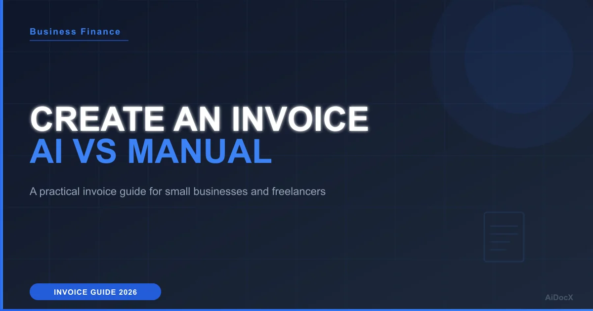 How to Create an Invoice: Manual Methods vs AI in 2026