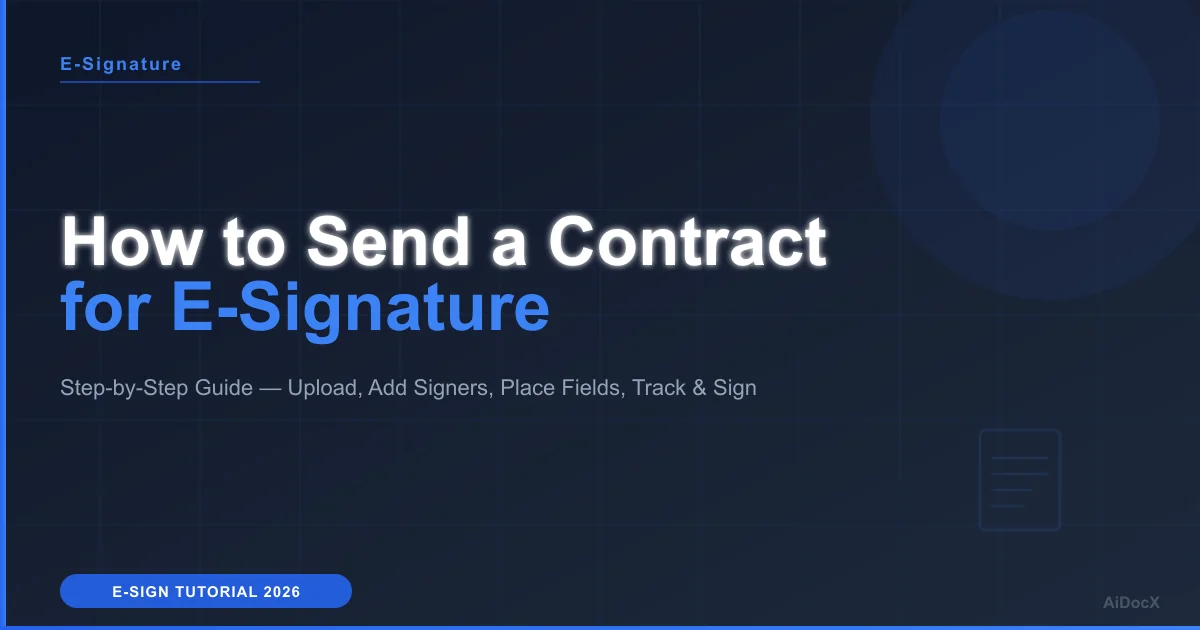 How to Send a Contract for E-Signature in 2026 (Step-by-Step Guide)