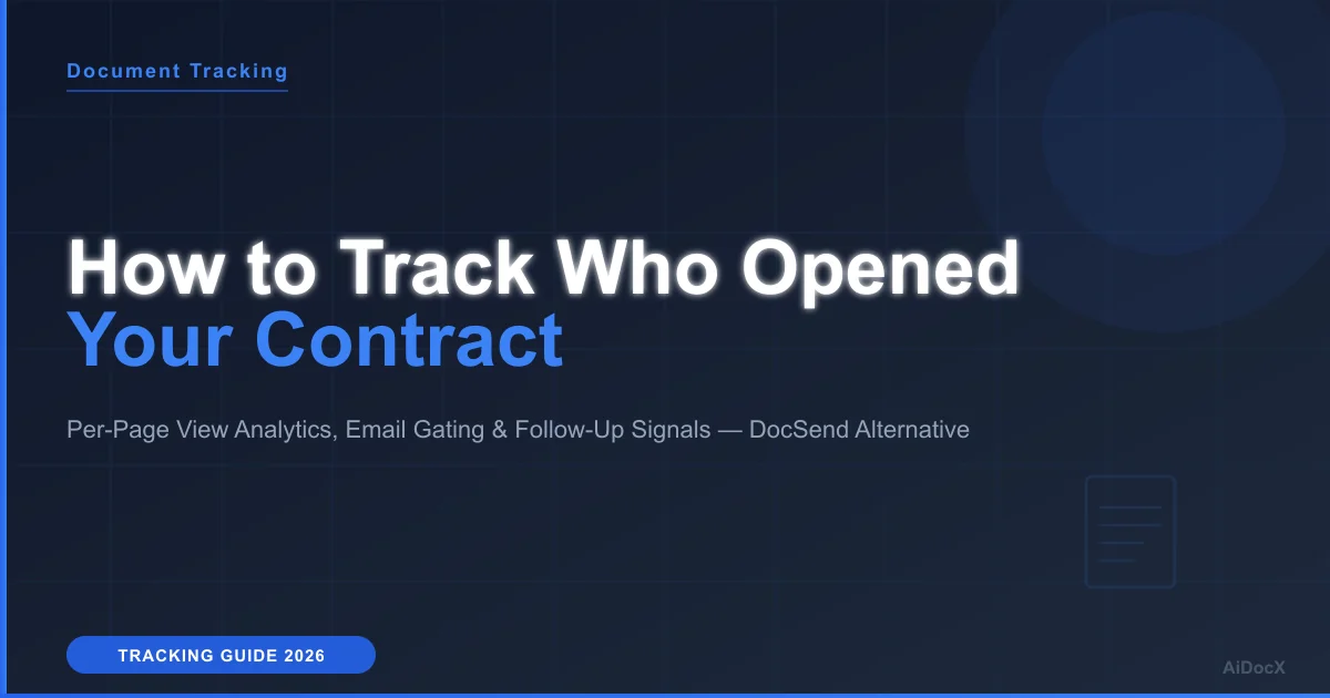How to Track Who Opened Your Contract (Without DocSend) — 2026 Guide