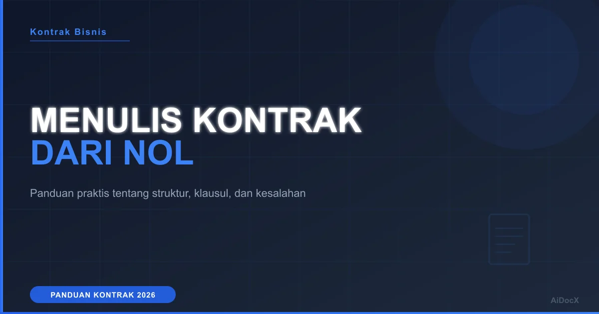 Cara Membuat Kontrak dari Nol: Panduan 2026