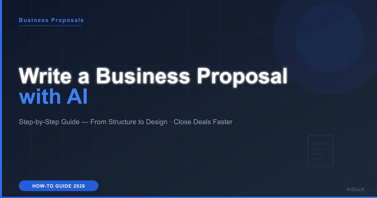 How to Write a Business Proposal with AI — Step-by-Step Guide (2026)