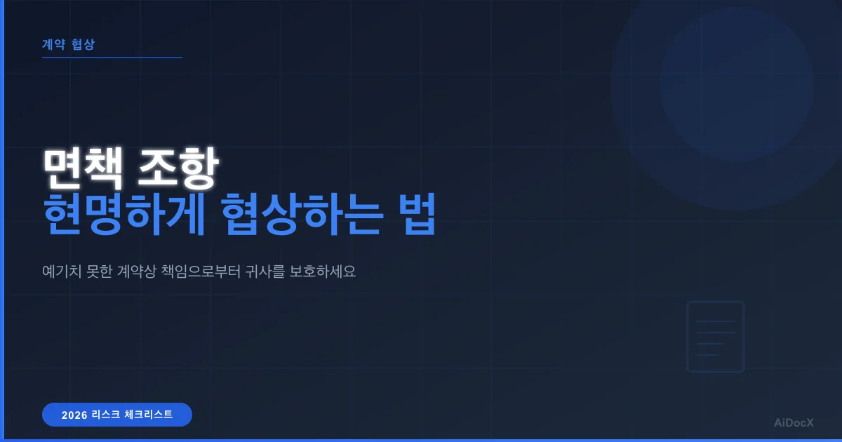 2026 면책 조항의 의미와 협상 전략 완벽 가이드